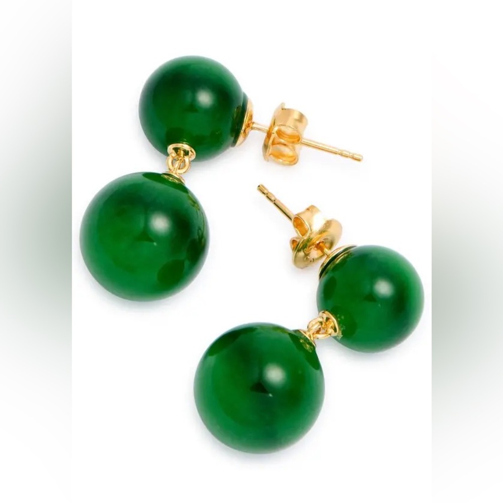 LIÉ STUDIO Hannah earrings green agate